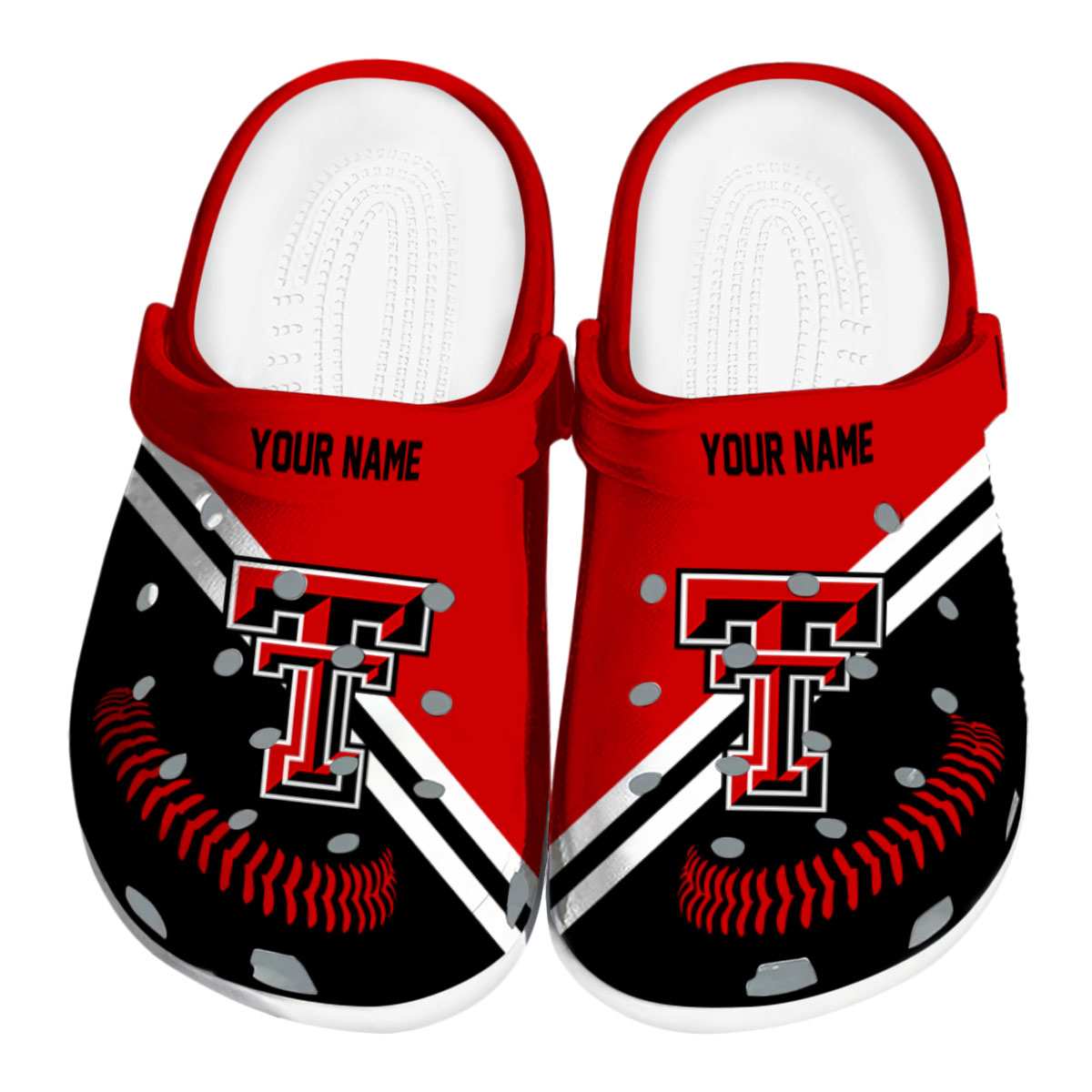 Texas Tech Red Raiders NCAA Sport Crocs Crocband Clogs Shoes Comfortable For Men Women and Kids