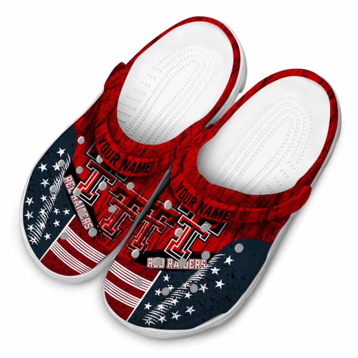 Texas Tech Red Raiders NCAA Sport Crocs Crocband Clogs Shoes Comfortable For Men Women and Kids - Image 4
