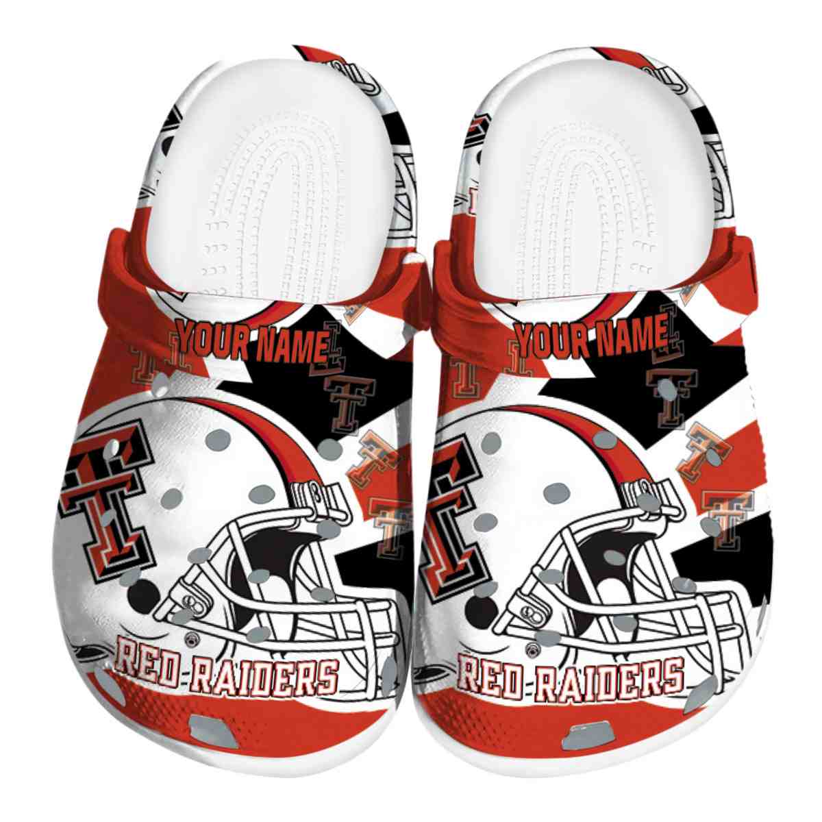 Texas Tech Red Raiders NCAA Sport Crocs Crocband Clogs Shoes Comfortable For Men Women and Kids