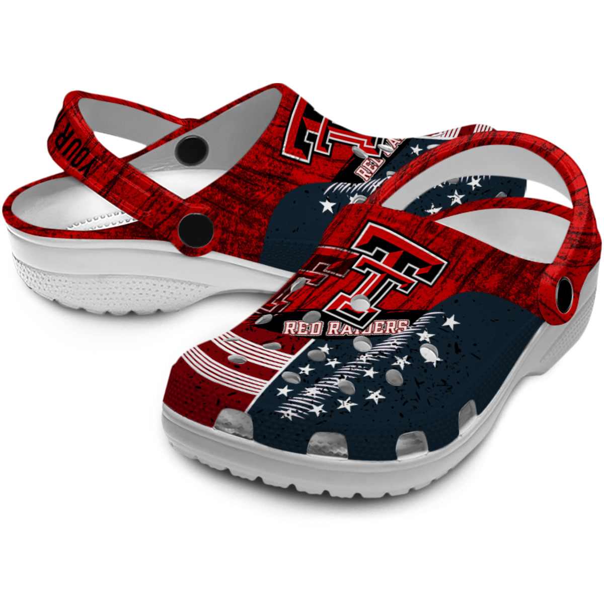 Texas Tech Red Raiders NCAA Sport Crocs Crocband Clogs Shoes Comfortable For Men Women and Kids - Image 3