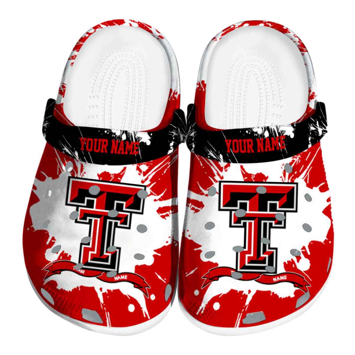 Texas Tech Red Raiders NCAA Sport Crocs Crocband Clogs Shoes Comfortable For Men Women and Kids