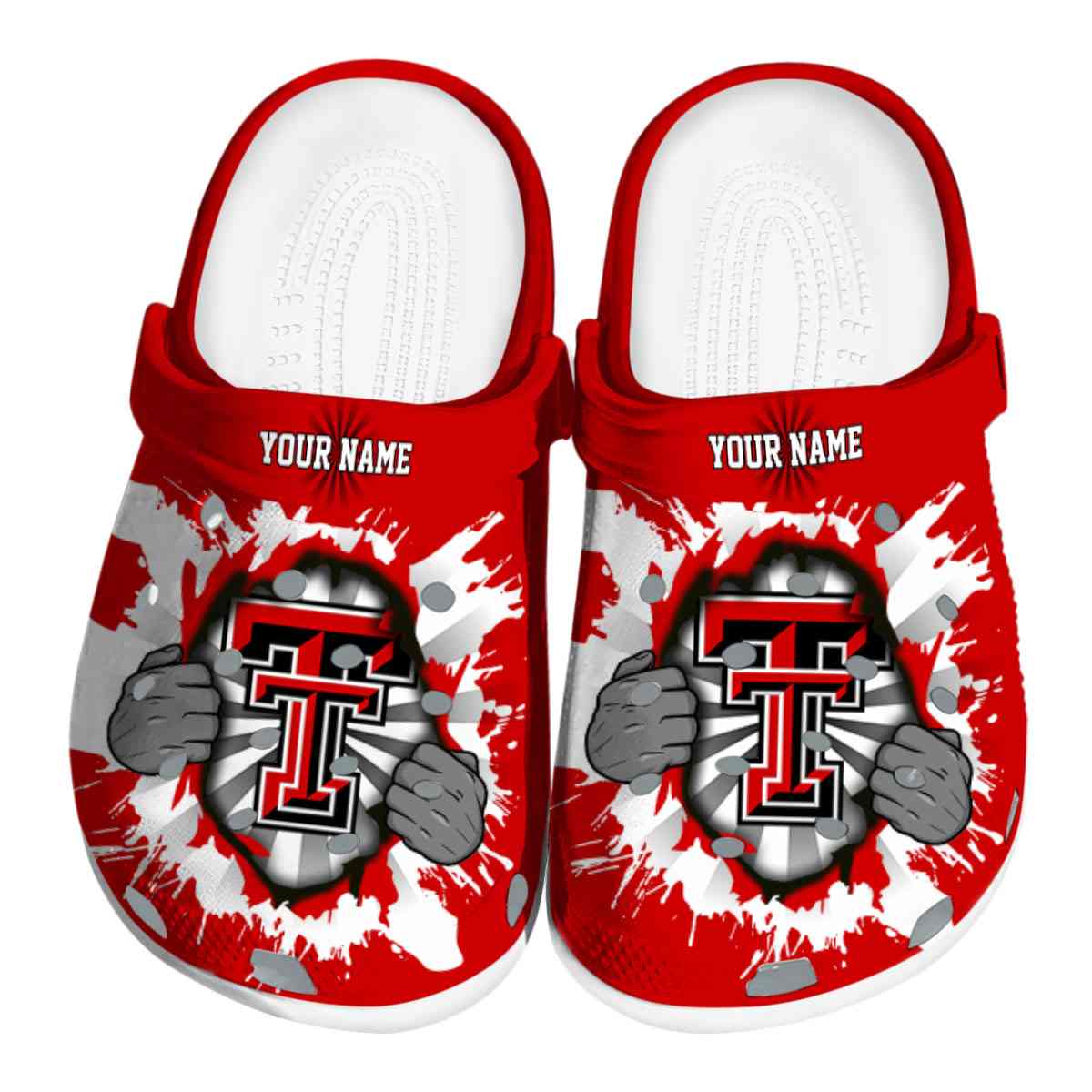 Texas Tech Red Raiders NCAA Sport Crocs Crocband Clogs Shoes Comfortable For Men Women and Kids