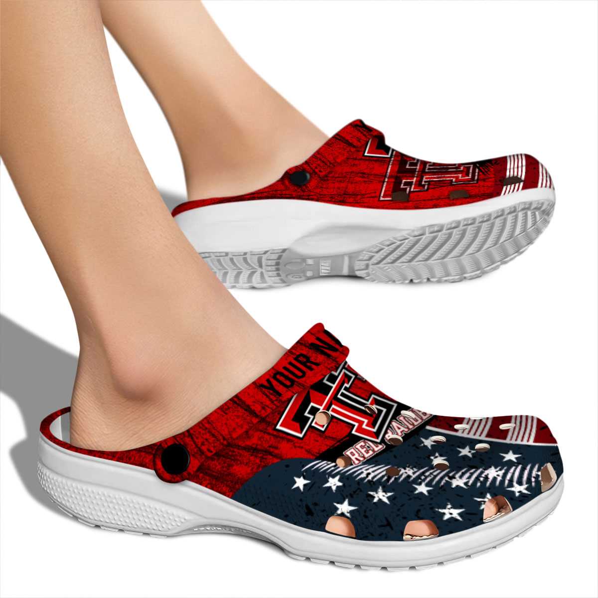 Texas Tech Red Raiders NCAA Sport Crocs Crocband Clogs Shoes Comfortable For Men Women and Kids - Image 2