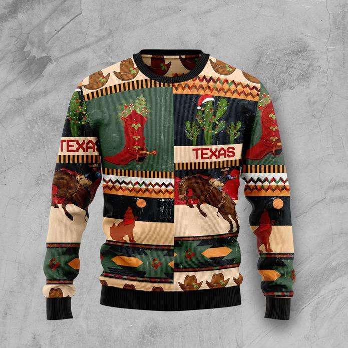 Texas Ugly Christmas Sweater Adult 3D Funny Matching for family