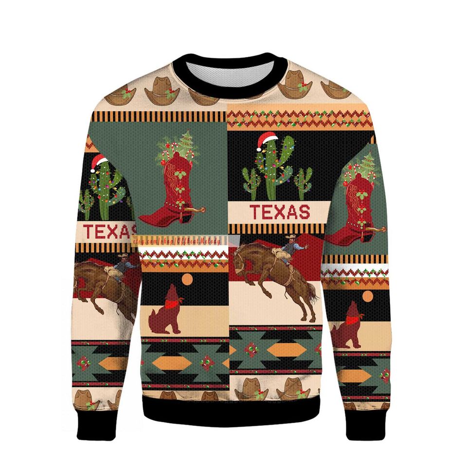 Texas Ugly Christmas Sweater, Texas Ugly 3D Sweater
