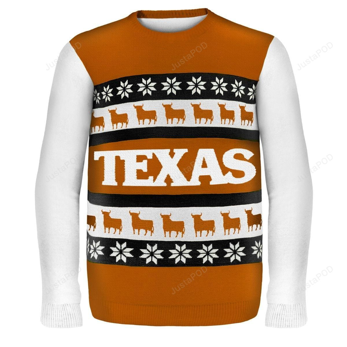 Texas Wordmark Ncaa Ugly Christmas Sweater Adult 3D Funny Matching for family
