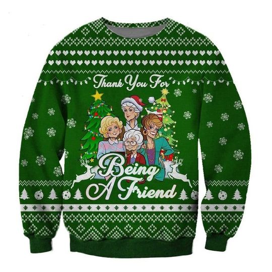 Thank You For Being A Friend Stay Golden Ugly Sweater, The Stay Golden Ugly Xmas Sweater - Image 5