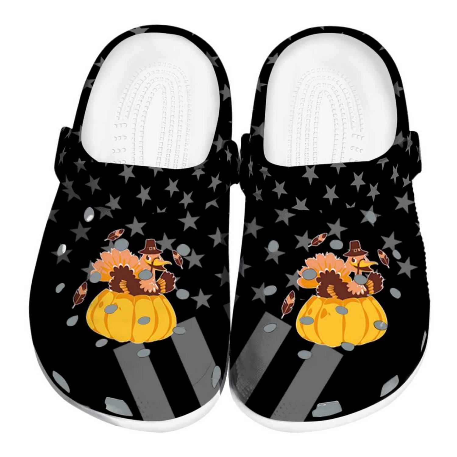 Thanksgiving Day Crocs Crocband Clogs Shoes Comfortable For Men Women and Kids