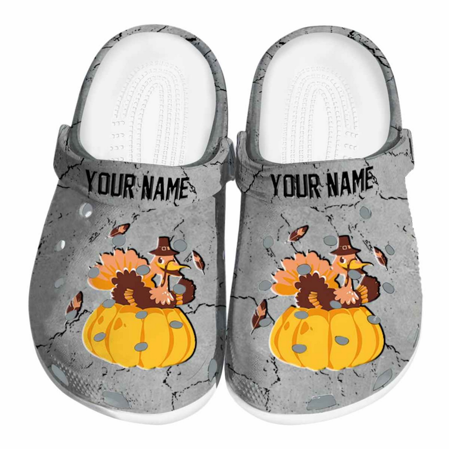 Thanksgiving Day Crocs Crocband Clogs Shoes Comfortable For Men Women and Kids
