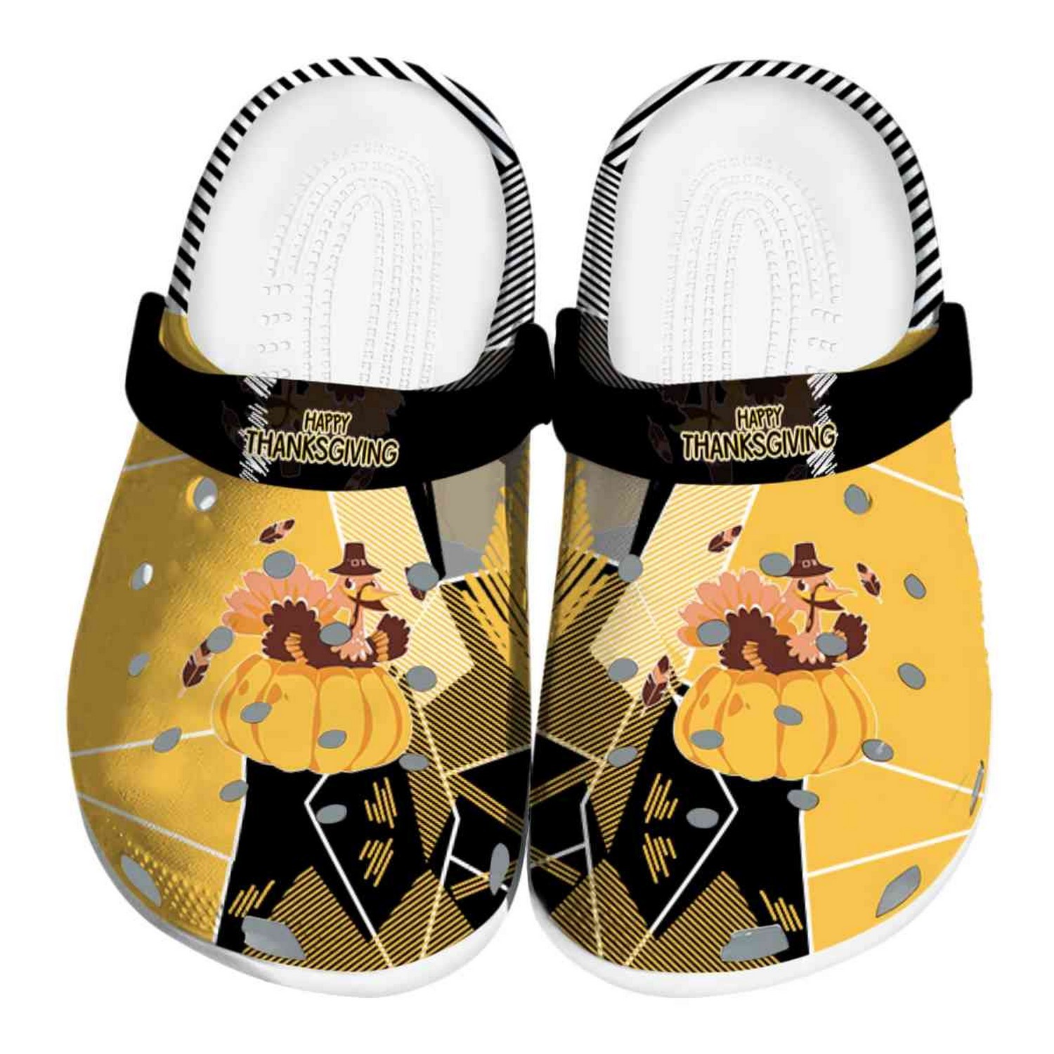 Thanksgiving Day Crocs Crocband Clogs Shoes Comfortable For Men Women and Kids