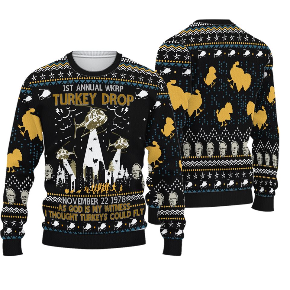 Thanksgiving Sweater, WKRP Turkey Drop Shirt