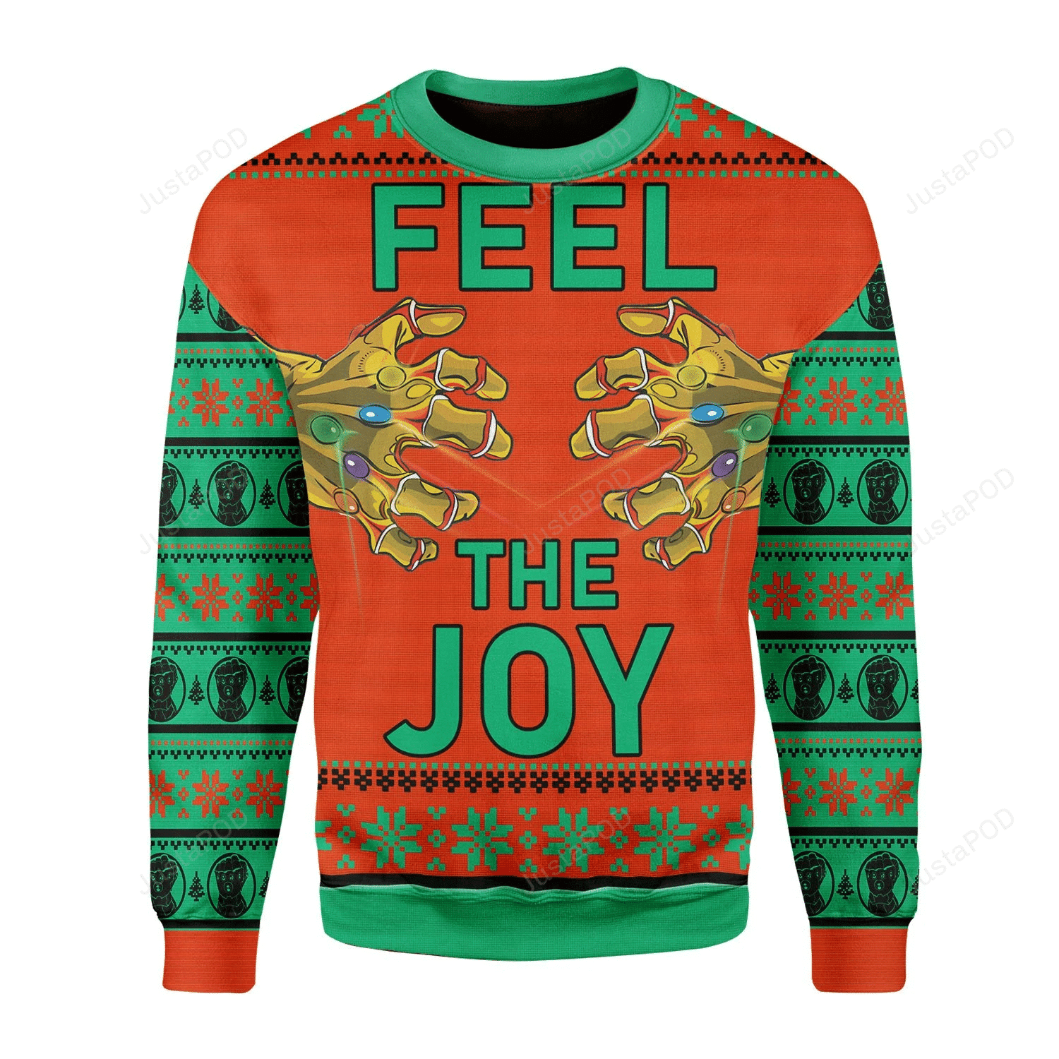 Thanos Feel The Joy Ugly Christmas Sweater Adult 3D Funny Matching for family