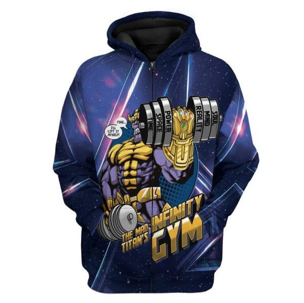 Thanos Infinity Gym 3D All Over Print Hoodie, Zip Hoodie