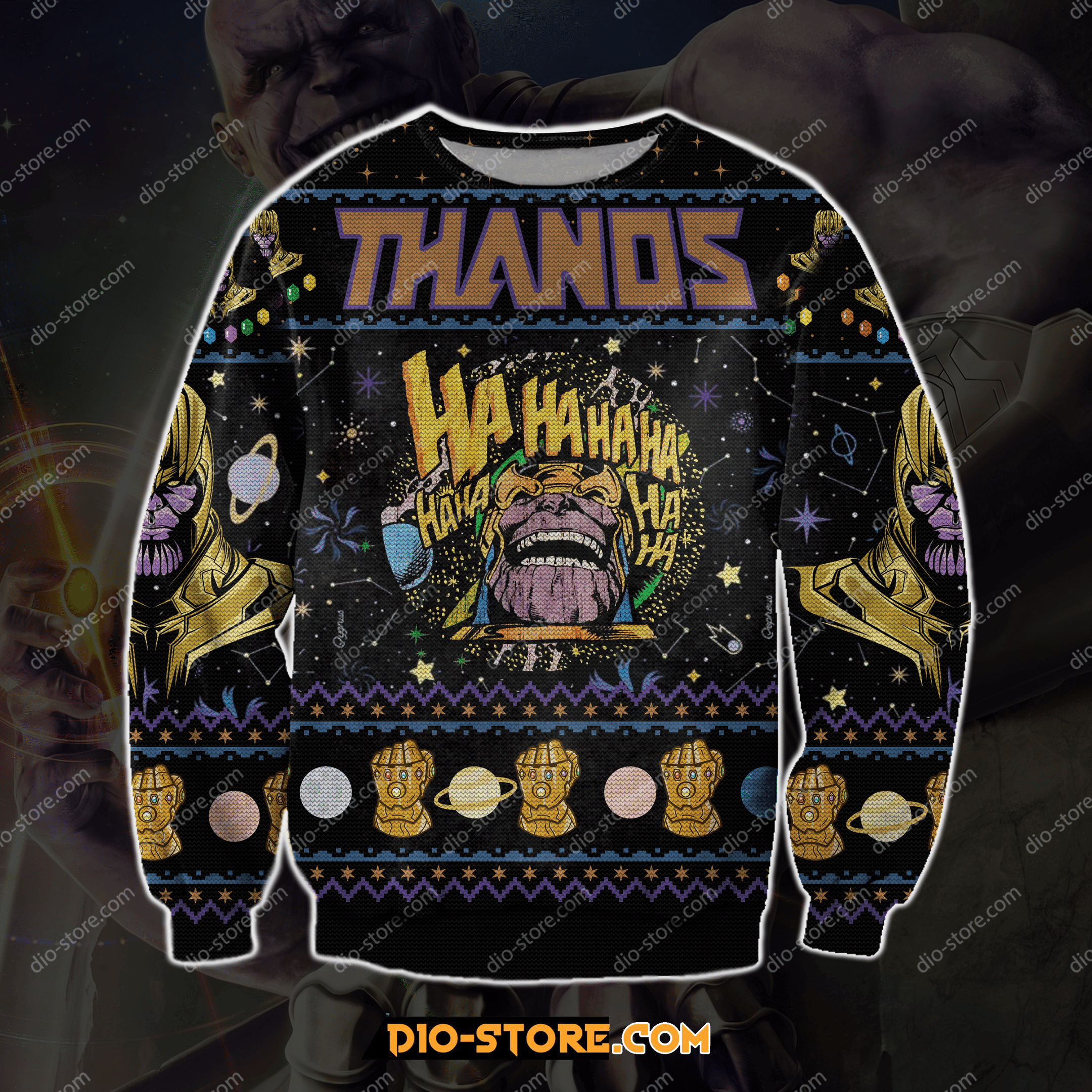 Thanos Ugly Christmas Sweater Adult 3D Funny Matching for family
