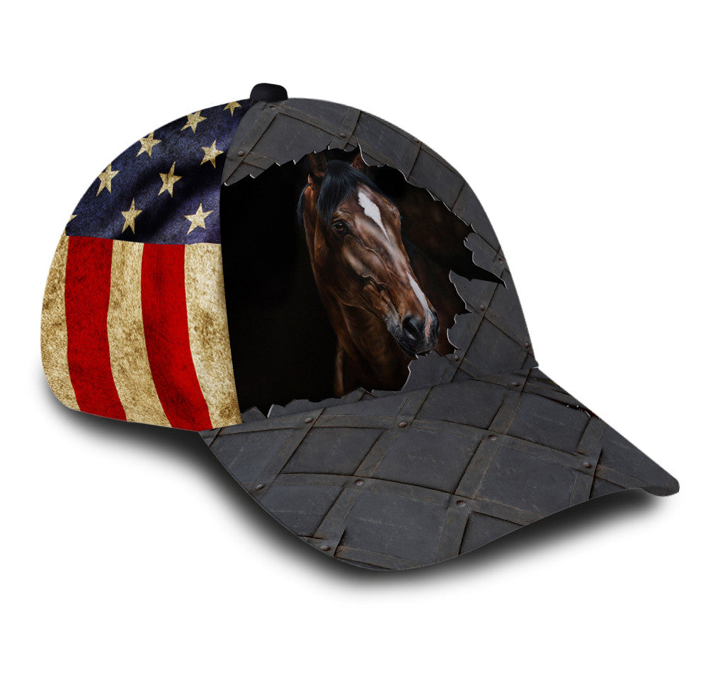 That Horse American Flag Classic Cap Trucker Hats Custom Hats Gifts For Men & Women