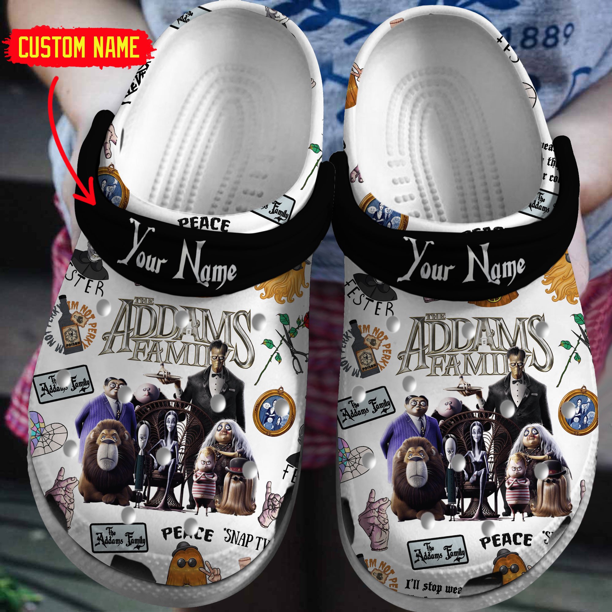The Addams Family Movie Crocs Crocband Clogs Shoes Comfortable For Men Women and Kids