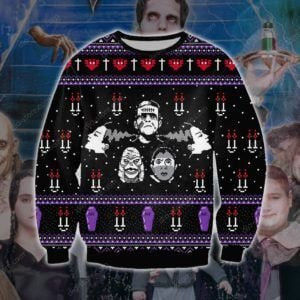 The Addams Family Ugly Christmas Sweater Adult 3D Funny Matching for family