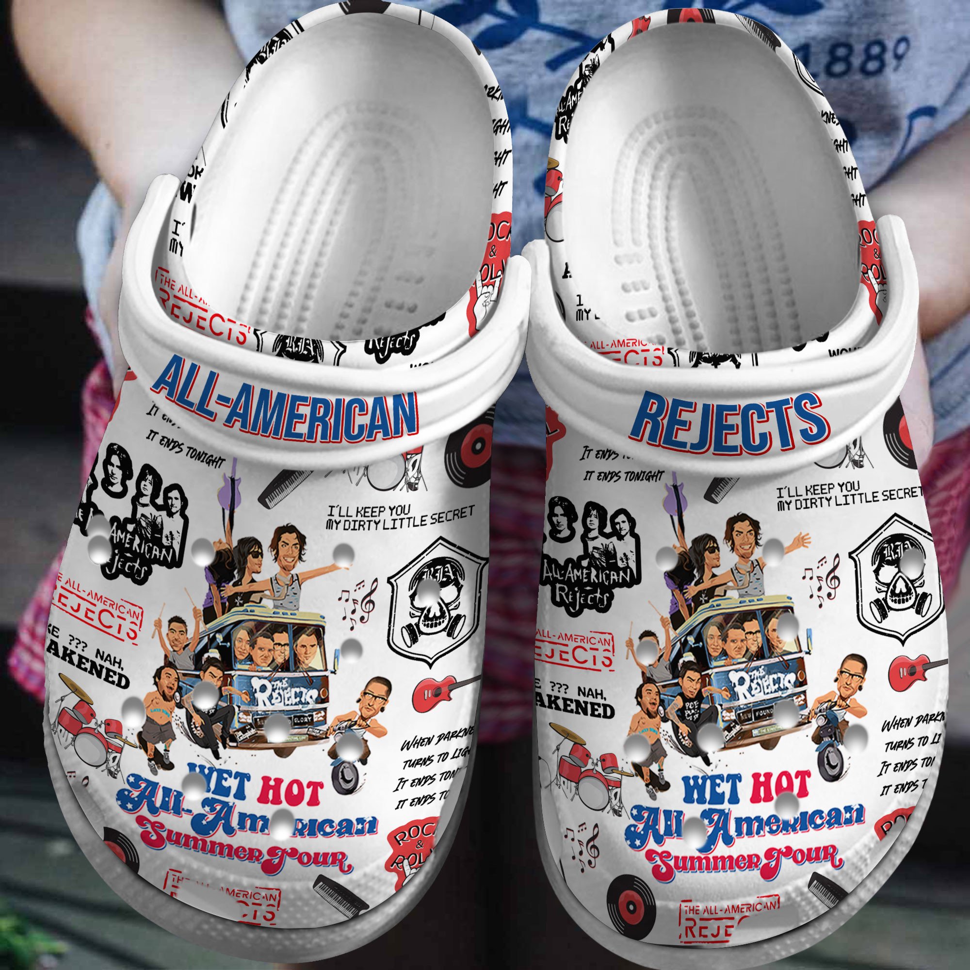 The All-American Rejects Music Crocs Crocband Clogs Shoes Comfortable For Men Women and Kids