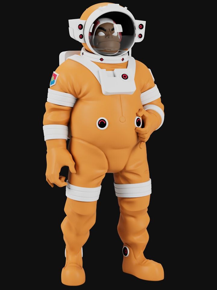 the astronaut orange Classic T-Shirt - Image 3