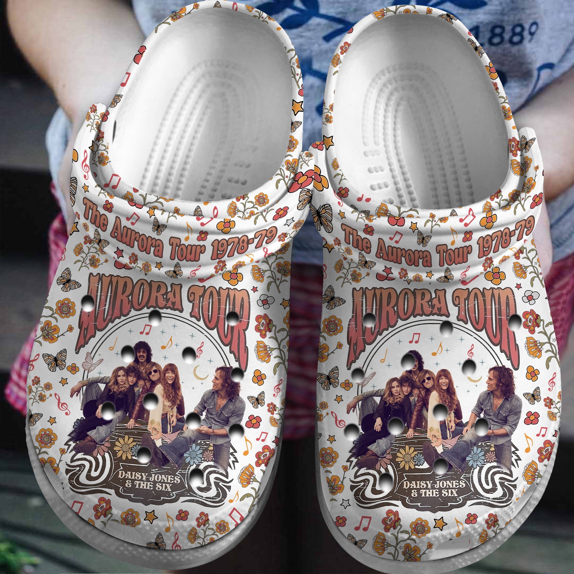 The Aurora Tour Crocs Crocband Clogs Shoes Comfortable For Men Women and Kids