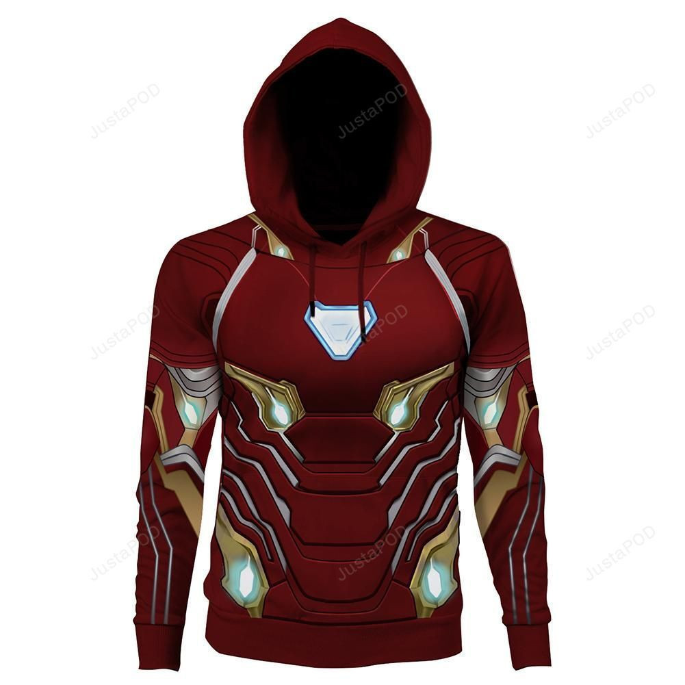 The Avengers Endgame Iron Man Cosplay 3D All Over Print Hoodie, Zip Hoodie