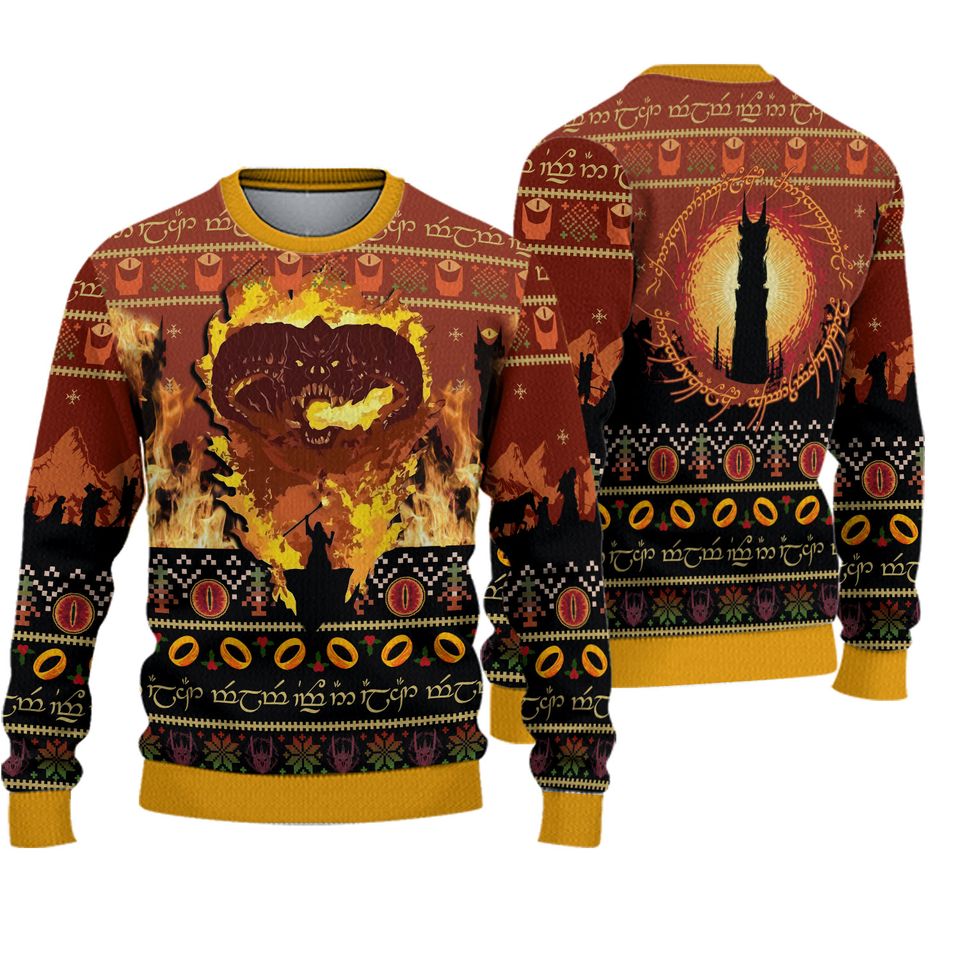 The Balrog, Lord Of The Ring Ugly Sweater Gift For Holiday