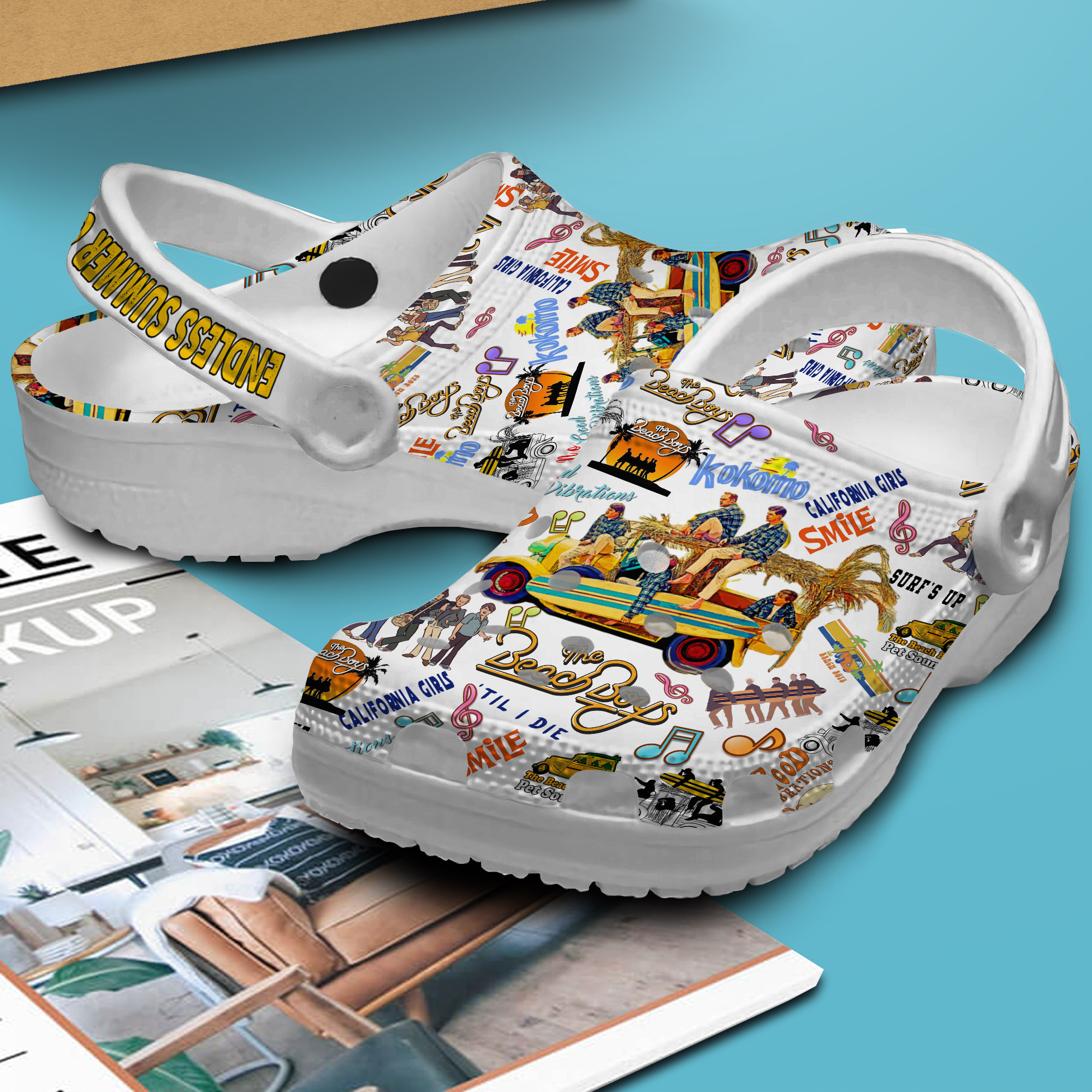 The Beach Boys Music Crocs Crocband Clogs Shoes Comfortable For Men Women and Kids - Image 3
