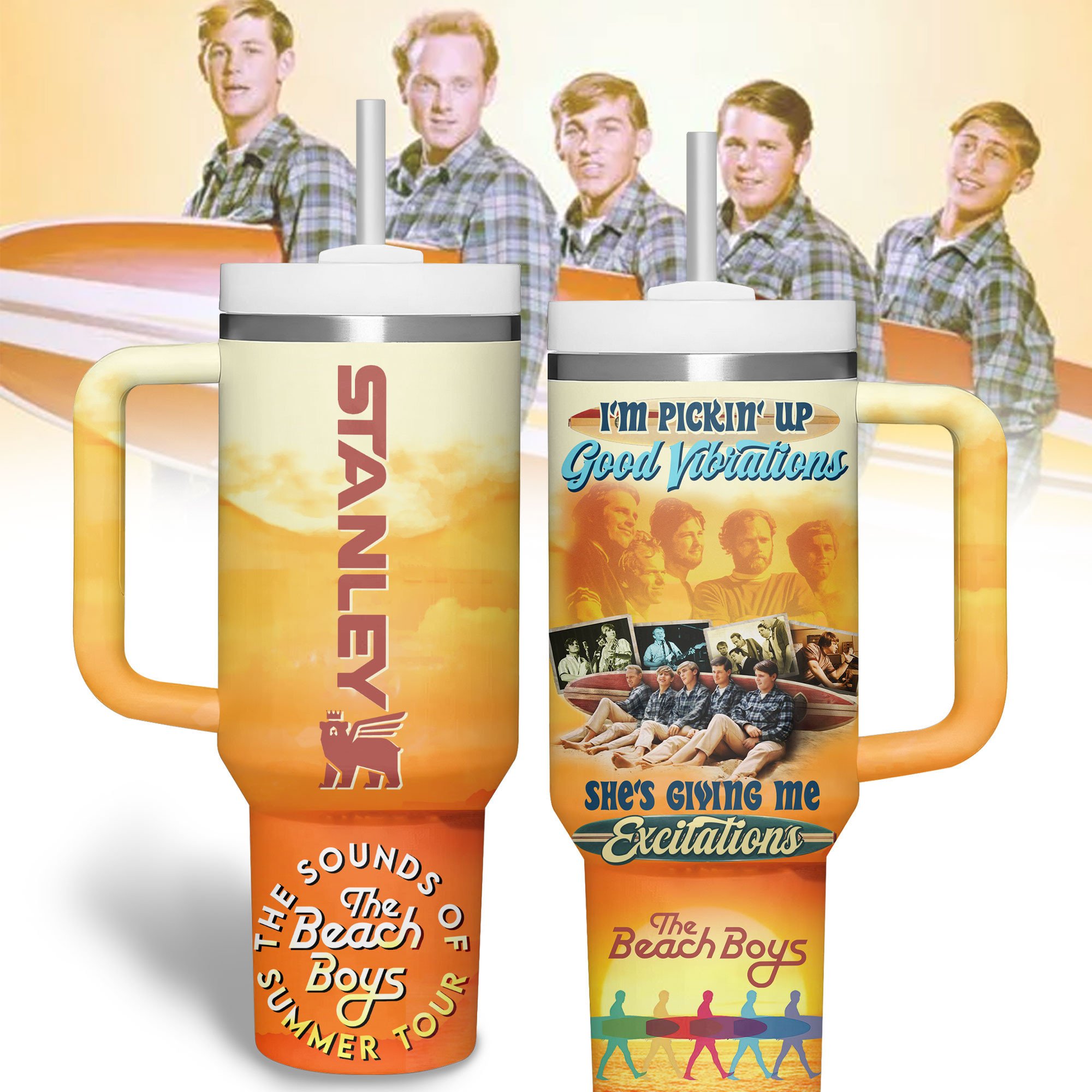 The Beach Boys Music Custom Stanley Cup 40 oz 30 oz Tumbler With HandleTVC2301180