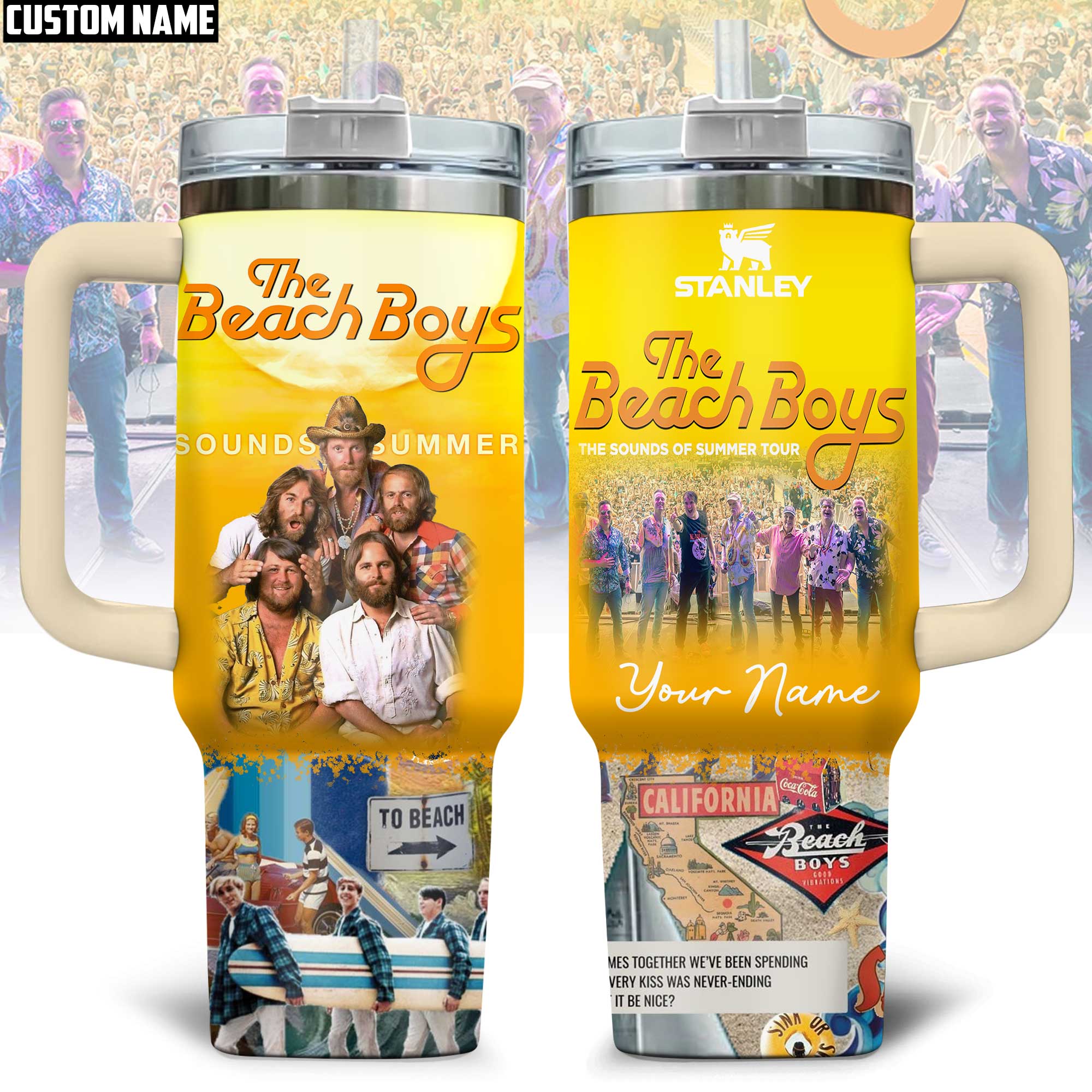 The Beach Boys Music Custom Stanley Cup 40 oz 30 oz Tumbler With HandleTVC230195