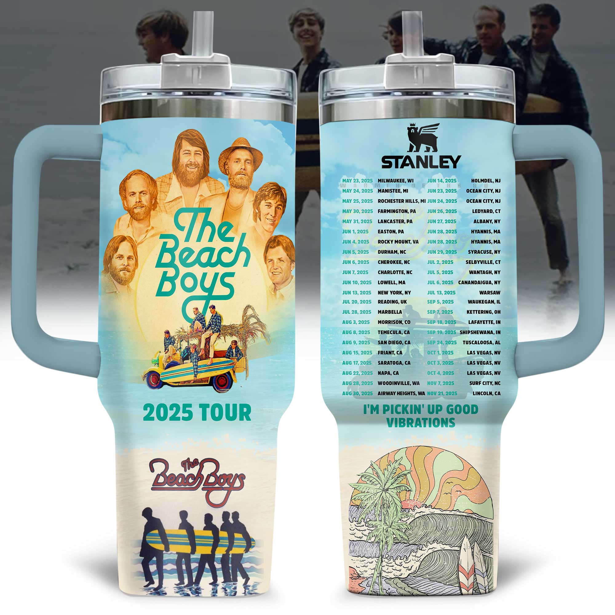 The Beach Boys Music Custom Stanley Cup 40 oz 30 oz Tumbler With HandleTVC230195