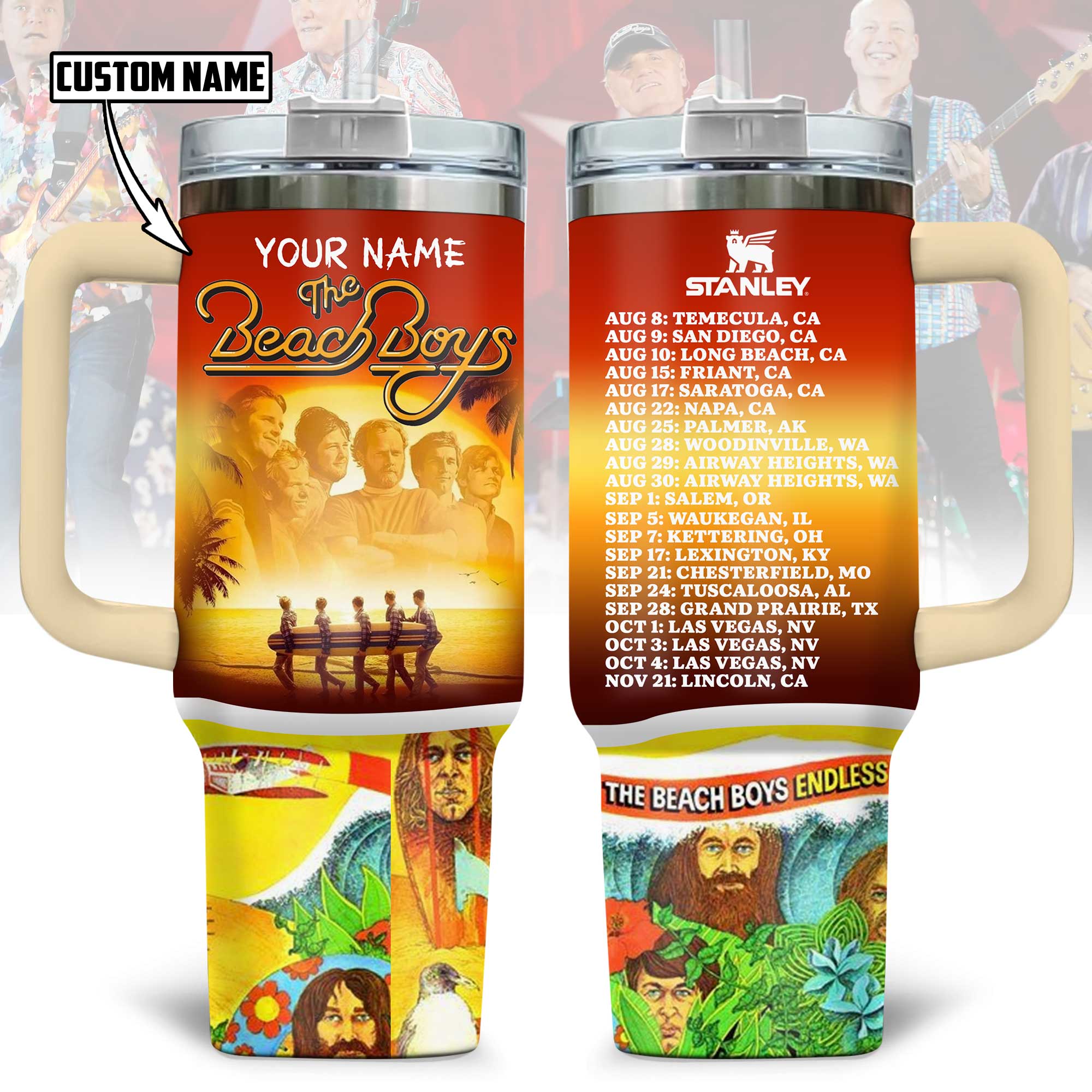The Beach Boys Music Custom Stanley Cup 40 oz 30 oz Tumbler With HandleTVC230195