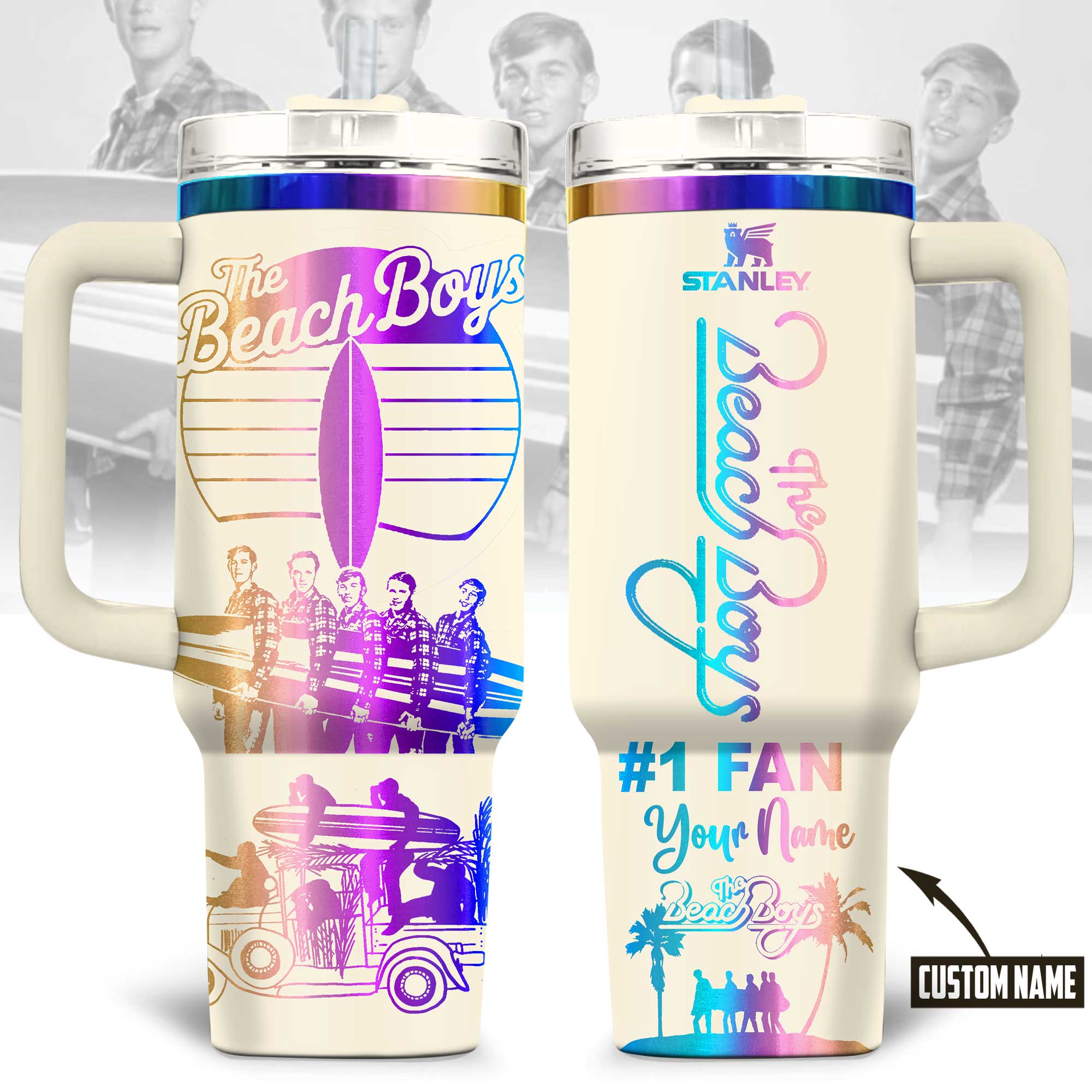 The Beach Boys Music Custom Stanley Cup 40 oz 30 oz Tumbler With HandleTVC230195
