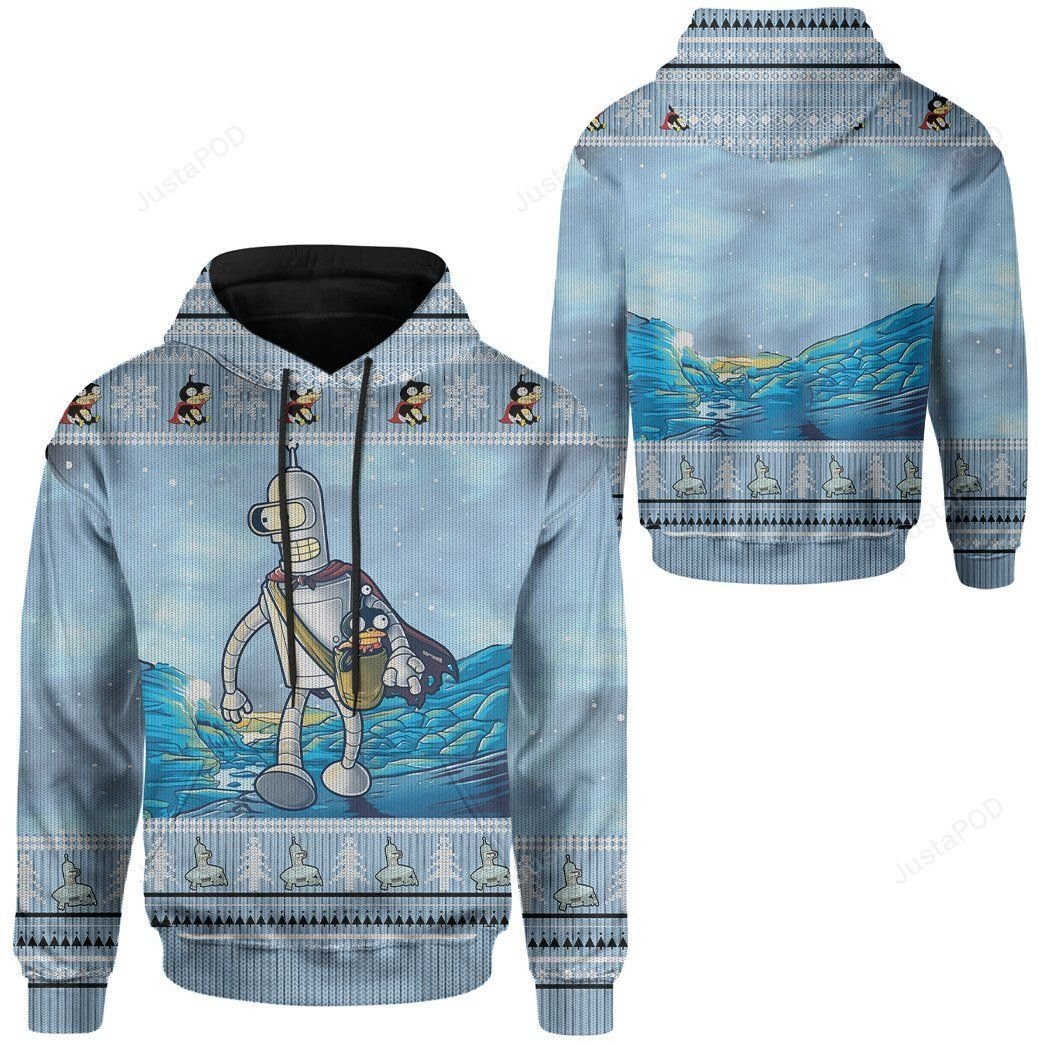 The Benderorian Ugly Christmas Sweater Adult 3D Funny Matching for family