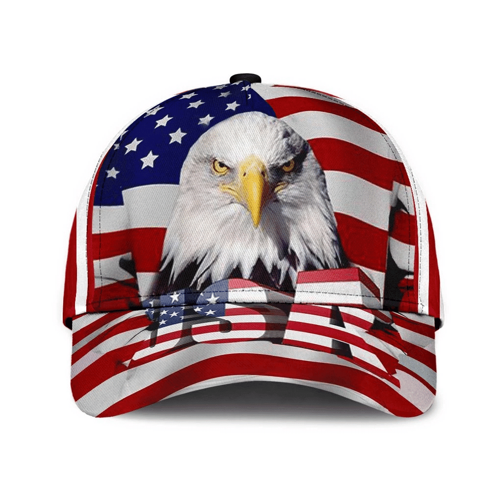 The Best Eagle USA Flag Veteran Cap 3D Printed Trucker Hats Custom Hats Gifts For Men & Women