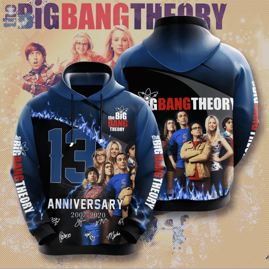 The Big Bang Theory Movie And Character Anniversary 13 Years 3D All Over Print Hoodie, Zip Hoodie