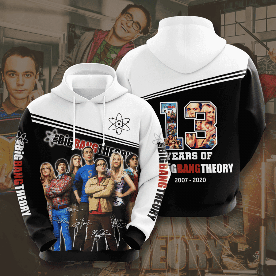 The Big Bang Theory Movie And Character Anniversary 13 Years 3D All Over Print Hoodie, Zip Hoodie