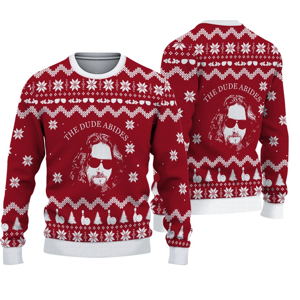 The Big Lebowski The Dude Abides Christmas Ugly Sweater