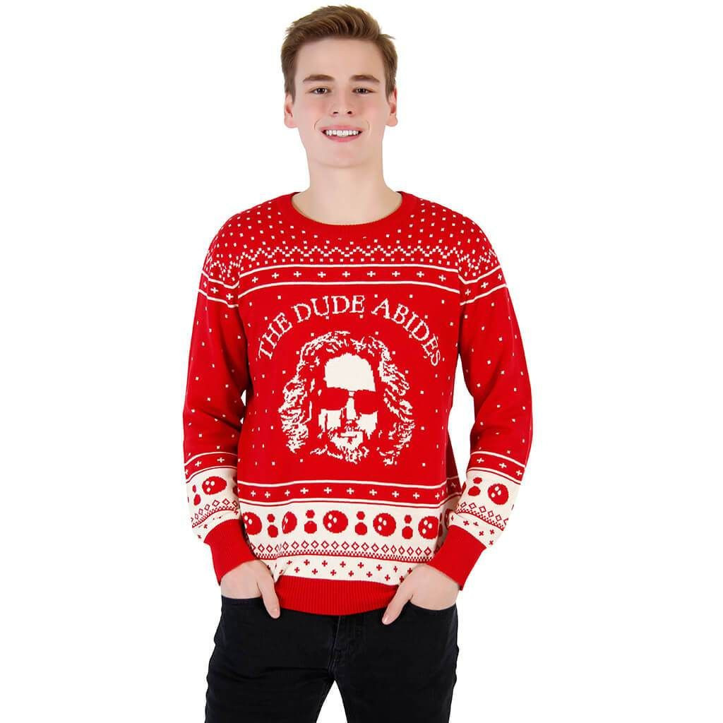 The Big Lebowski The Dude Abides For Unisex Ugly Christmas Sweater Adult 3D Funny Matching for family - Image 2
