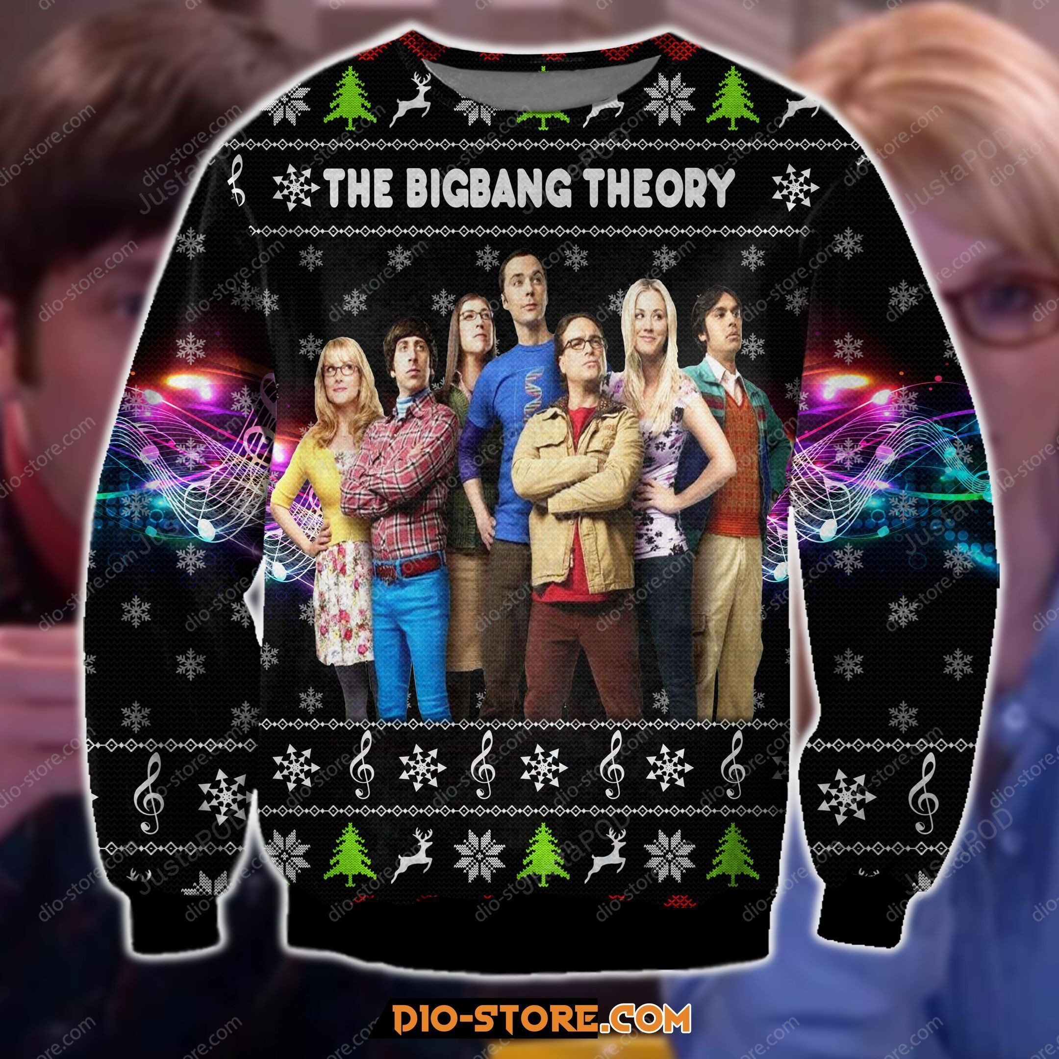 The Bigbang Theory 3D Print Ugly Christmas Sweater Adult 3D Funny Matching for family