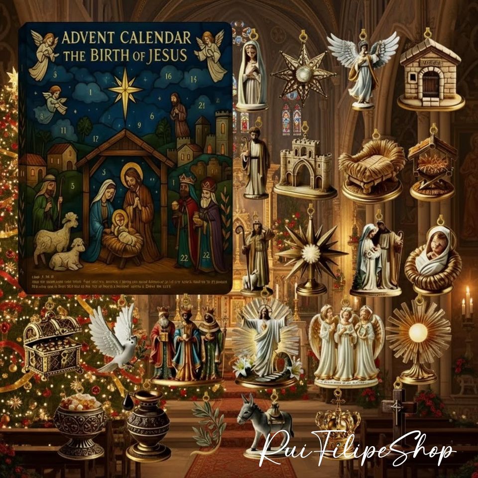 The Birth of Jesus Advent Calendar 2025, Nativity Scene Christmas Countdown, Christian Religious Gift, Holy Family Holiday Decor, Xmas Gifts