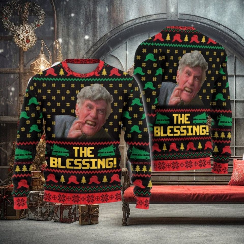 The Blessing Uncle Lewis Ugly Sweater, Funny Ugly Christmas Sweater