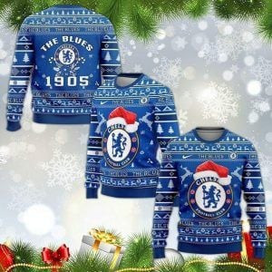 The Blues Chelsea Football Club Ugly Christmas Sweater Adult 3D Funny Matching for family