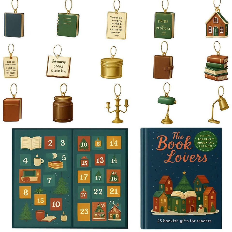 The Book Lovers Doll Advent Calendar 2025, 24 Day Book Lovers Figurines