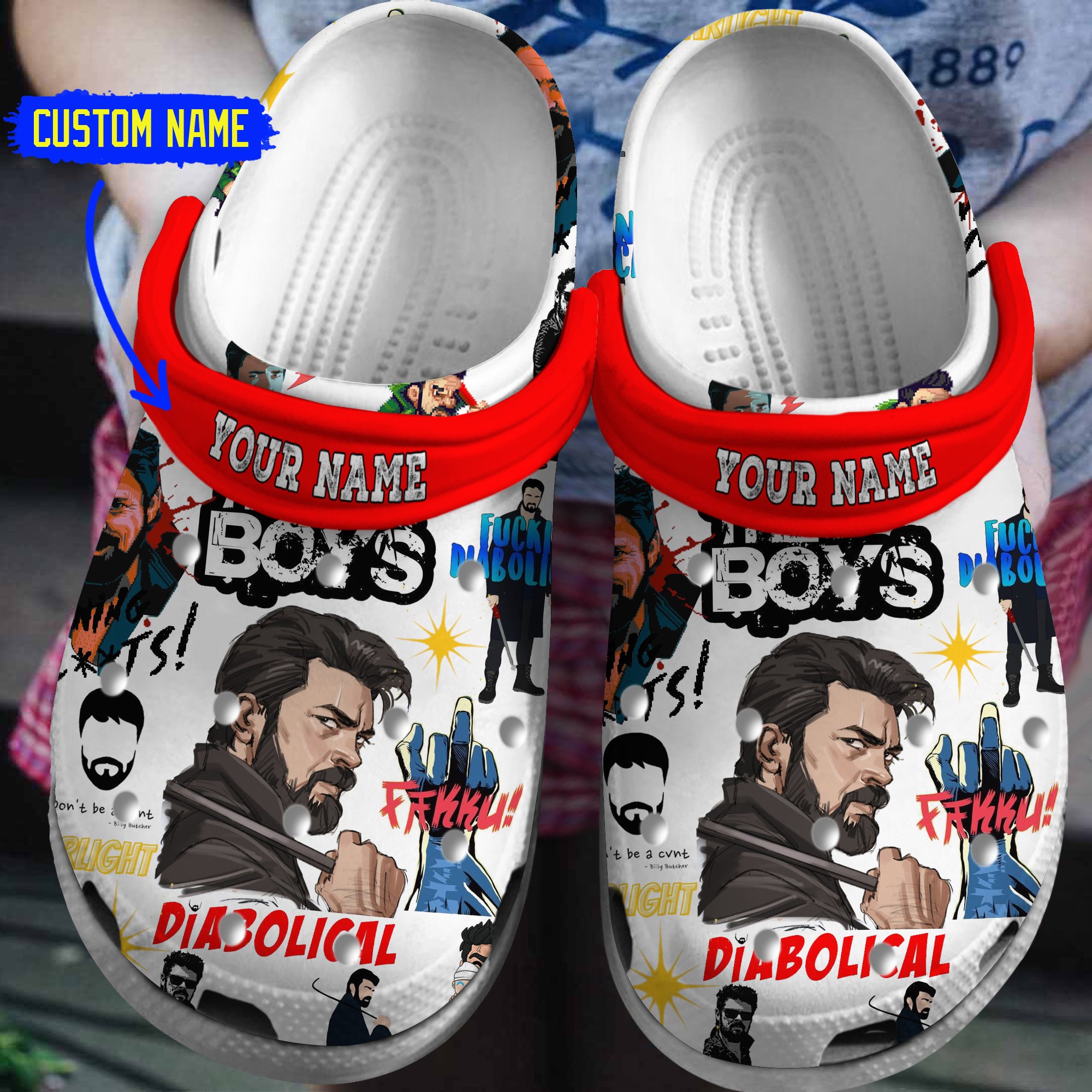 The Boys Diabolical TV Series Crocs Crocband Clogs Shoes Comfortable For Men Women and Kids