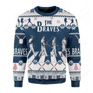 The Braves Walking Abbey Road Ugly Christmas Sweater Adult 3D Funny Matching for family