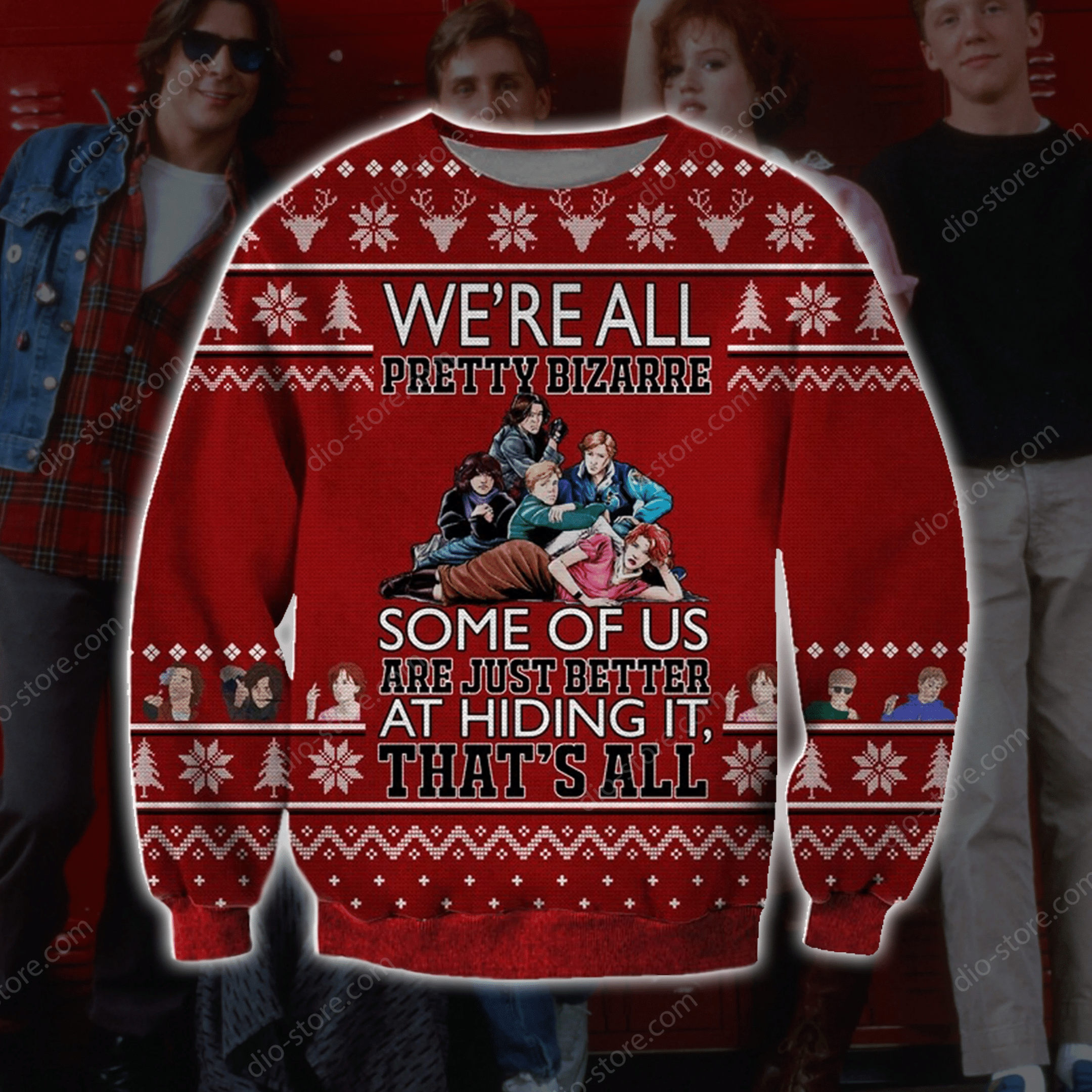 The Breakfast Club Ugly Christmas Sweater Adult 3D Funny Matching for family