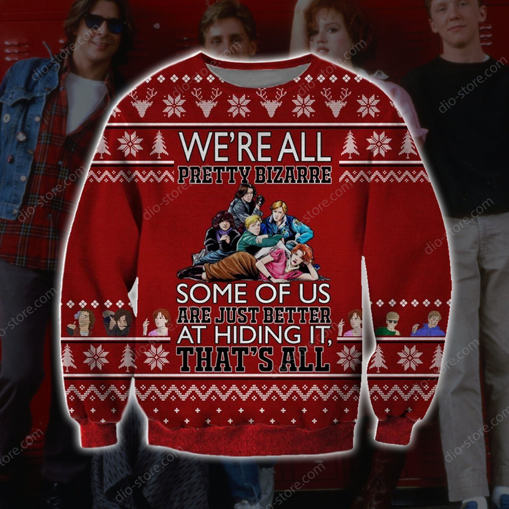 The Breakfast Club Ugly Christmas Sweater Adult 3D Funny Matching for family