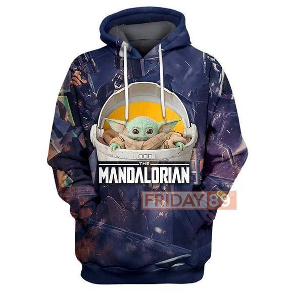 The Child Floating Baby Yoda Mandalorian 3D All Over Print Hoodie, Zip Hoodie