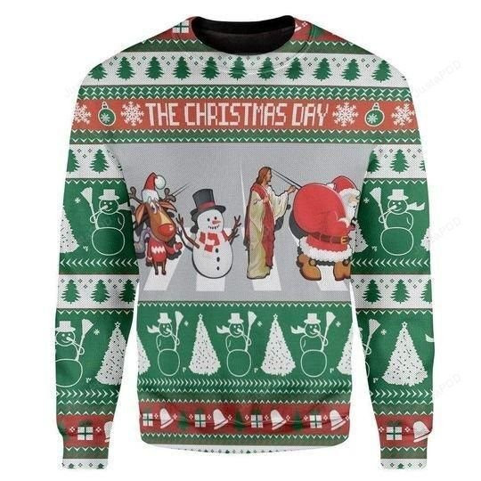 The Christmas Day Ugly Christmas Sweater Adult 3D Funny Matching for family