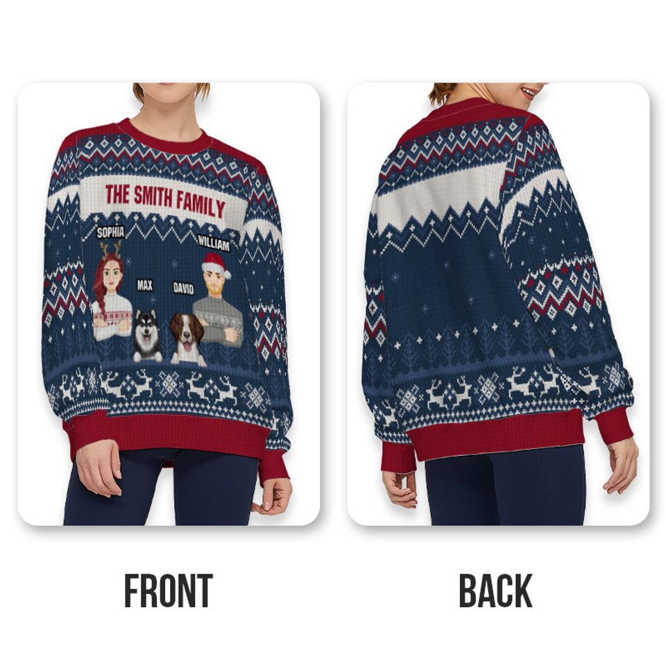 The Christmas Pet Family - Personalized Customized Ugly Sweater - Christmas Gift For Pet Family - Gift For Pet Dog Cat Family - Image 3